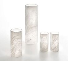 Contemporary light column LUMAmarbleLEDindoor