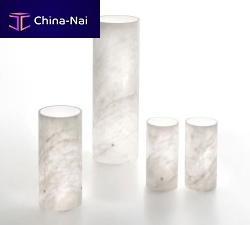 Contemporary light column LUMAmarbleLEDindoor