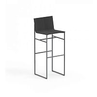 Contemporary bar chair Aindooroaksteel base