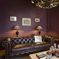 Chesterfield sofa EDINBURGHleatherbrownash base