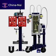 Foot-operated filling station for cartridgesbulkfor packaging