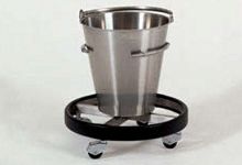 Trolley-mounted surgical basin stand 13011 seriesstainless steel