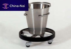 Trolley-mounted surgical basin stand 13011 seriesstainless steel