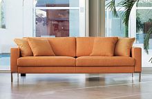 Contemporary sofa GINGERfabricorange2-person