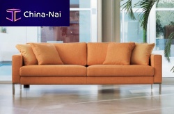 Contemporary sofa GINGERfabricorange2-person