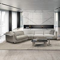Corner sofa BRAVERY contemporarycottonleather