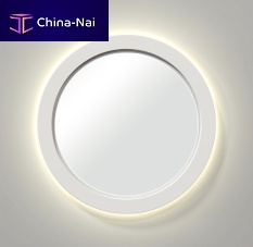 Wall-mounted bathroom mirror BACKLITcontemporaryroundilluminated