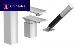 Shower mixer tap STANCE: E14774for bathtubdeck mountedchromed metal