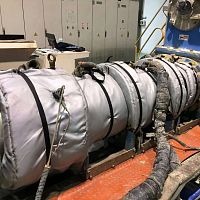 Removable insulation blanket exhaustenginefor pipe