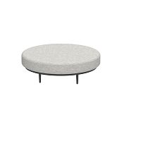 Contemporary pouf ORGANIXfabricaluminumround