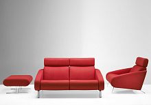 Contemporary sofa FAUBOURGfabricleatherred