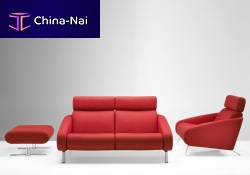 Contemporary sofa FAUBOURGfabricleatherred