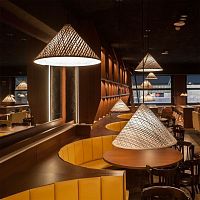 Pendant lamp RUMBOrecycled sailscontemporarycorded