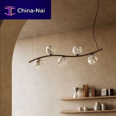 Pendant lamp STONEbrassglasscontemporary