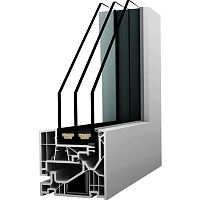 Aluminum window KF 520PVCslidingfixed