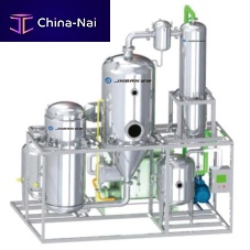 Thermal evaporator vacuumprocessfor liquid concentration