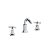 Double-handle bidet mixer tap CRICR330deck mountedchromed metalbathroom
