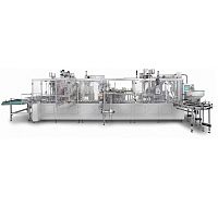Automatic filling and sealing machine for jarsfor cosmetic products