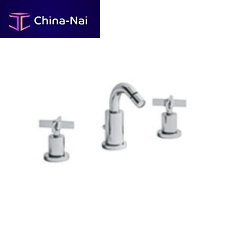 Double-handle bidet mixer tap CRICR330deck mountedchromed metalbathroom