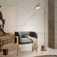 Floor-standing lamp SAVOYEbrasscontemporarycorded