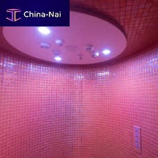 Recessed ceiling shower head EXPERIENCEroundrainwith built-in light