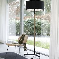 Floor-standing lamp STOKLAMPpowder-coated steelfabricash