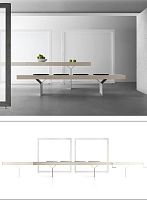 Contemporary bench INCISO PANCAwooden