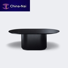 Contemporary dining table ETERNELsolid woodsteelmarble