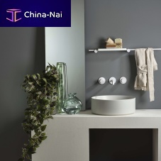 Double-handle washbasin mixer tap PR51AQ211C03+PR51MB001C03wall-mountedbrassbathroom