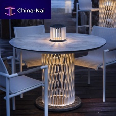 Illuminated table CADIXcontemporaryHPLaluminum base