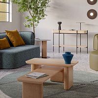 Contemporary bench Caillouashcarbonwithout backrest