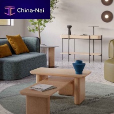 Contemporary bench Caillouashcarbonwithout backrest
