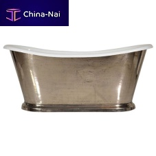 Oval bathtub THE PARIS-NICKEL67freestandingdeepcast iron