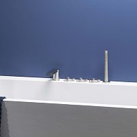 Double-handle bathtub mixer tap PR50EJ201INOXcountertopstainless steelbathroom