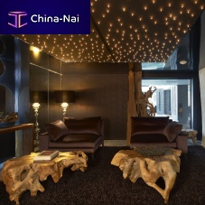 Contemporary ceiling light STARLIT glassmetalLED