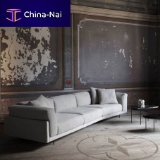 Contemporary sofa ECHOOfabricleathergray