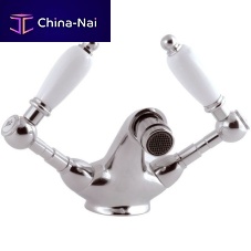 Double-handle bidet mixer tap RT6200 countertopchrome-plated brassbathroom
