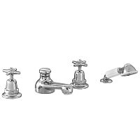 Double-handle shower mixer tap 3256-308for bathtubcountertopchrome-plated brass