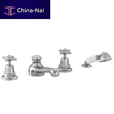 Double-handle shower mixer tap 3256-308for bathtubcountertopchrome-plated brass