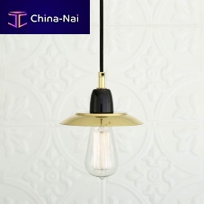 Pendant lamp DOON polished brassglassceramic