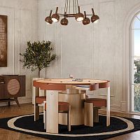 Contemporary kids game table Welleslyhomewalnutleather