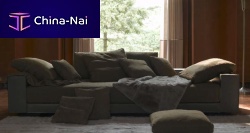 Corner sofa YOU AND MEcontemporaryleatherbrown