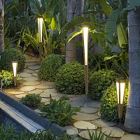 Floor-mounted garden torch TECKAteak