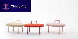 Contemporary stool SOLmetal baseupholsteredred