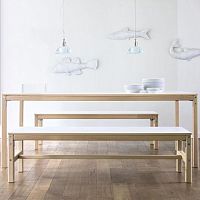 Contemporary bench PROFILSYSTEMbeechwithout backrestwithout armrests