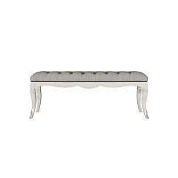 Contemporary upholstered bench Rococofabricglossy lacquered wood baseglossy lacquered wood