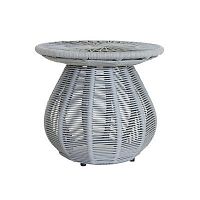 Contemporary stool ALBERGINE ropecentral baseround