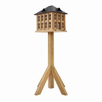 Teak birdhouse Villawith post