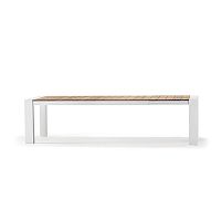 Contemporary table TOPteakaluminum baserectangular