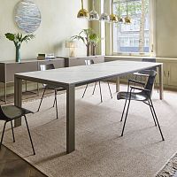Contemporary dining table Naa porcelain stonewareFenix NTM®oak base